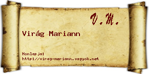 Virág Mariann névjegykártya